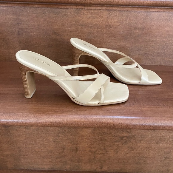 Beige strappy sandal - 3.5 inch - Picture 6 of 9